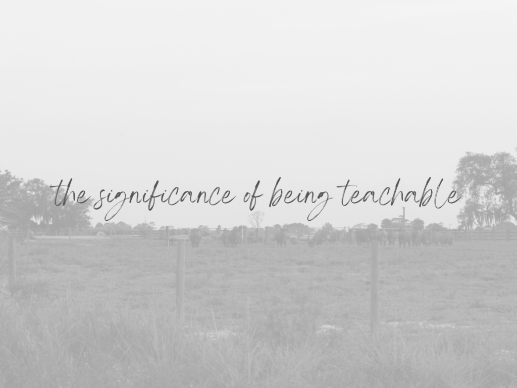 The Significance of Being&nbsp;Teachable